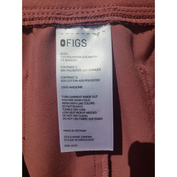 FIGS Technical Collection Zamora Jogger Mauve Women's Scrubs Pants Medium Petite - Picture 10 of 16